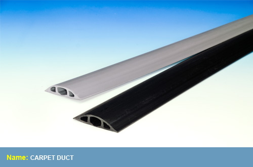 Allsales Rubber Carpet Duct 2metres Black or Grey